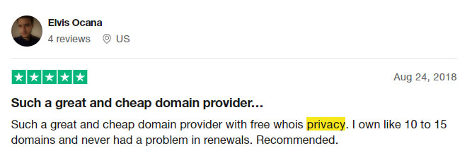 namesilo trustpilot review