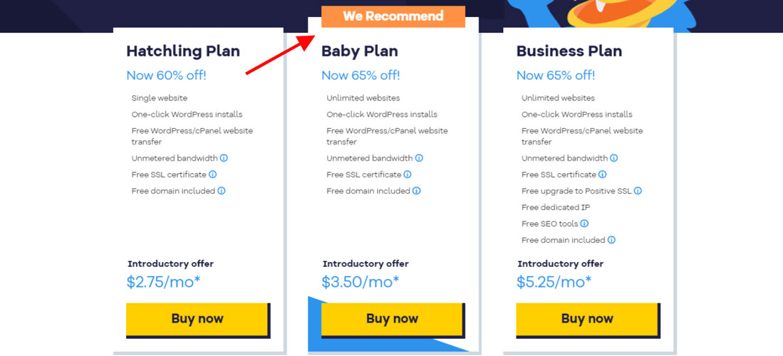 baby plan host recommendation