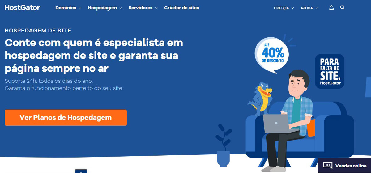HostGator Brazil homepage