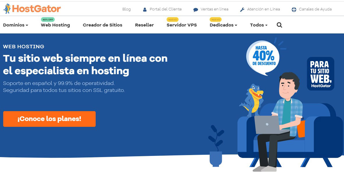 HostGator Mexico Homepage