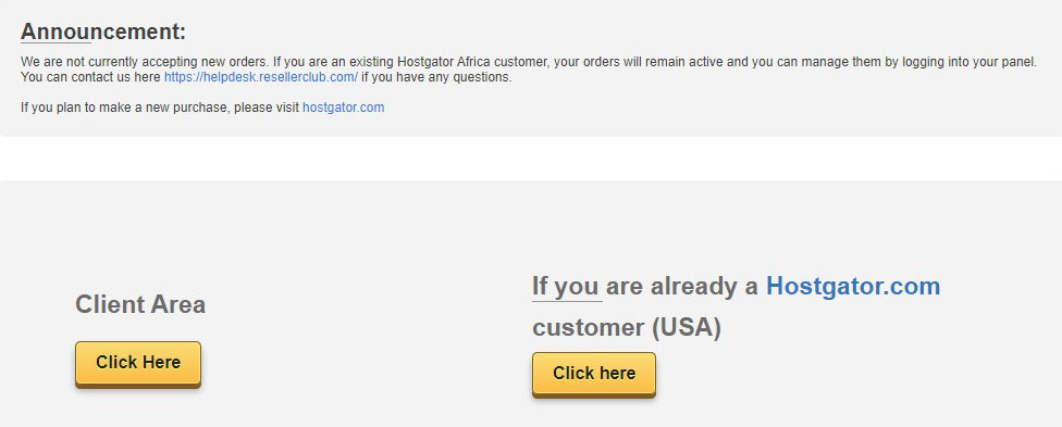 Hostgator africa homepage
