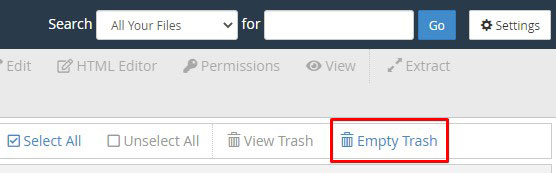 empty trash file manager
