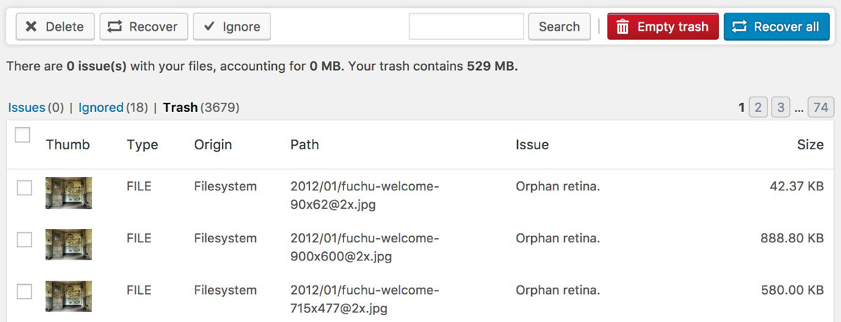 clean media files