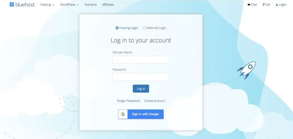 bluehost account login
