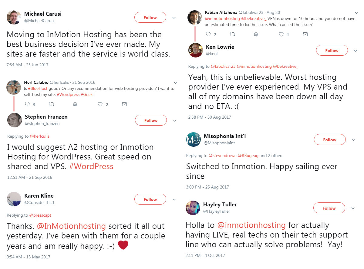 inmotion hosting customer reviews