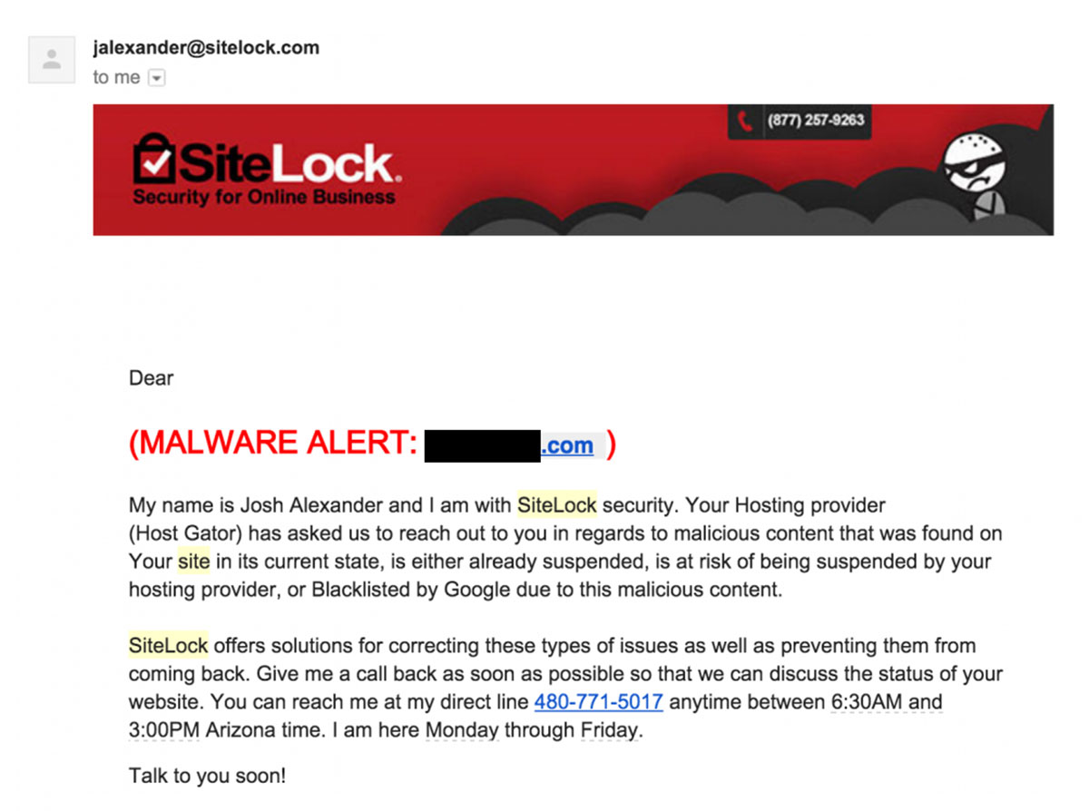 possible phishing attempt