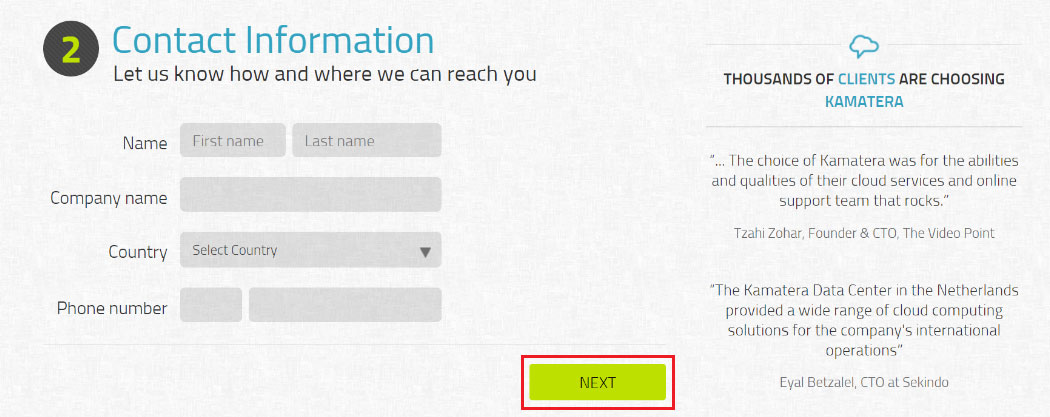kamatera contact information