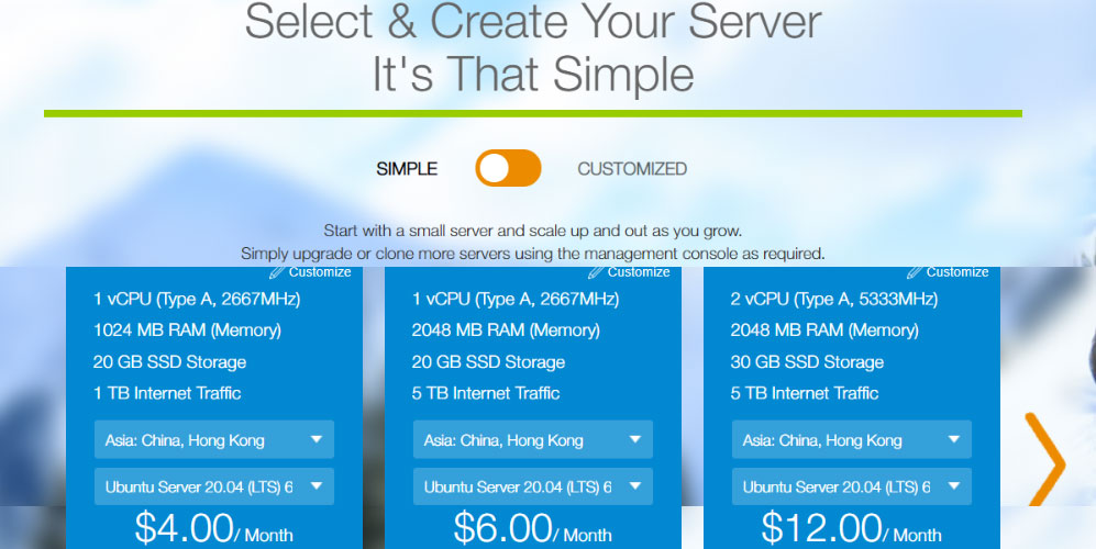 kamatera simple pricing