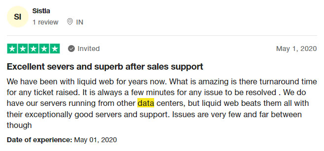 liquid web server location customer review