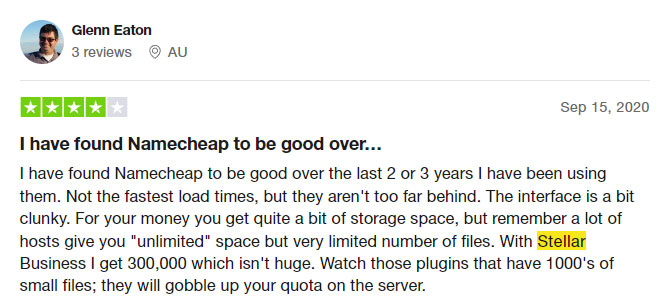 stellar business review