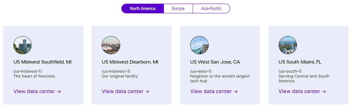 us based nexcess data centers