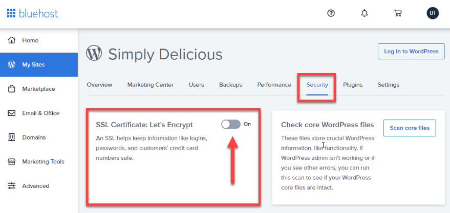 enabling let's encrypt ssl