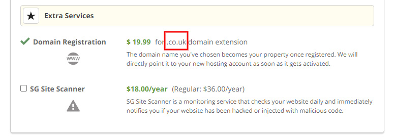 no domain privacy add-on for .co.uk domain