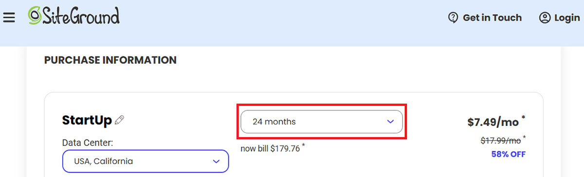 purchase hosting for 2 years