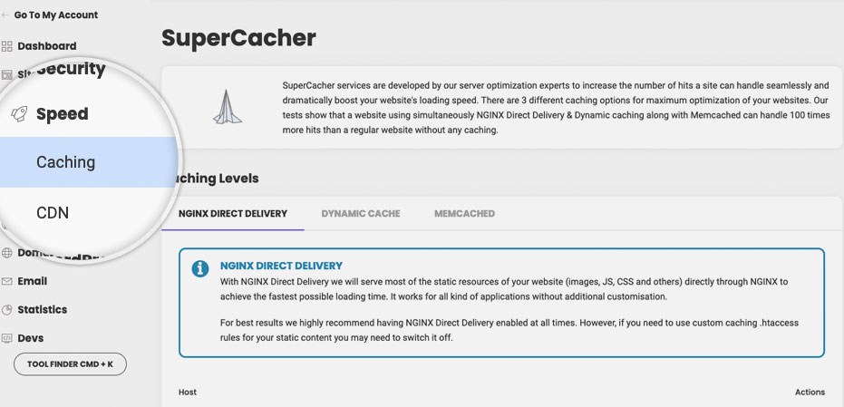 siteground caching features