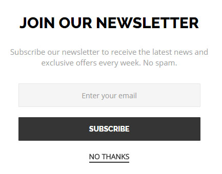 avoid unsolicited emails use newsletter
