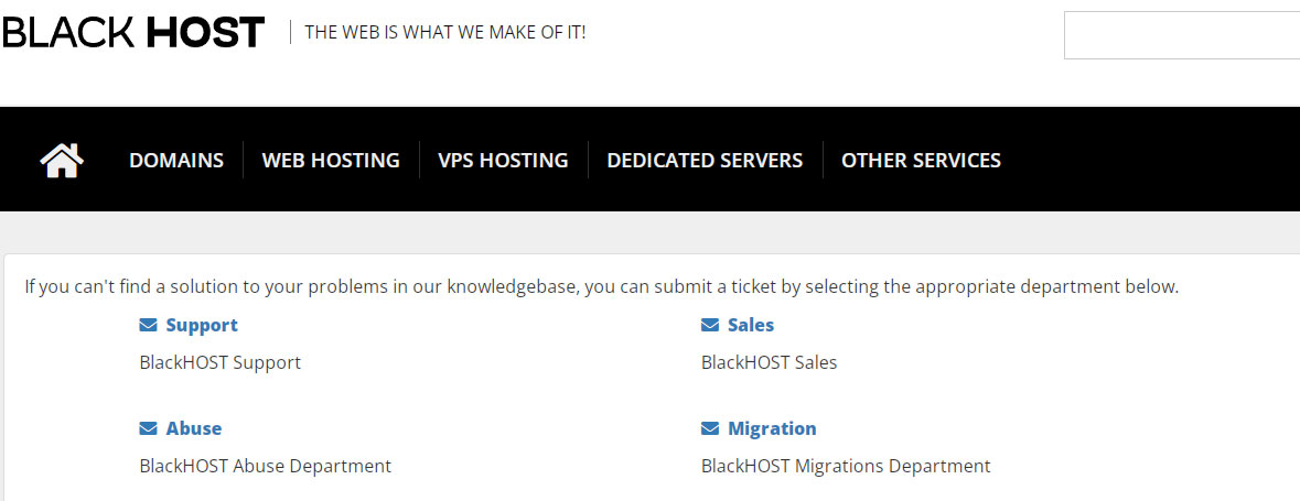 blackhost customer support