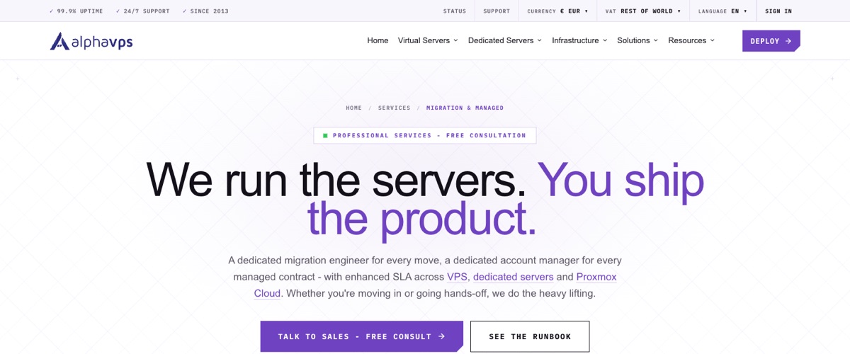 alphavps managed services