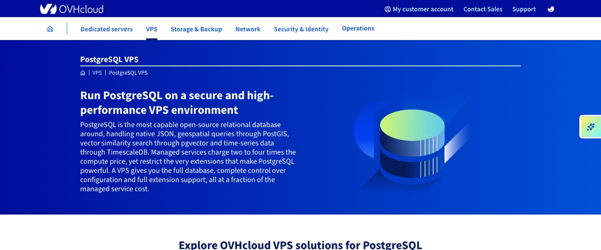 ovhcloud vps postgresql