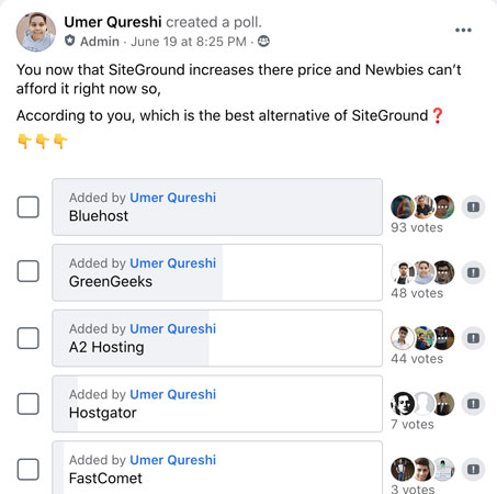 bluehost polls