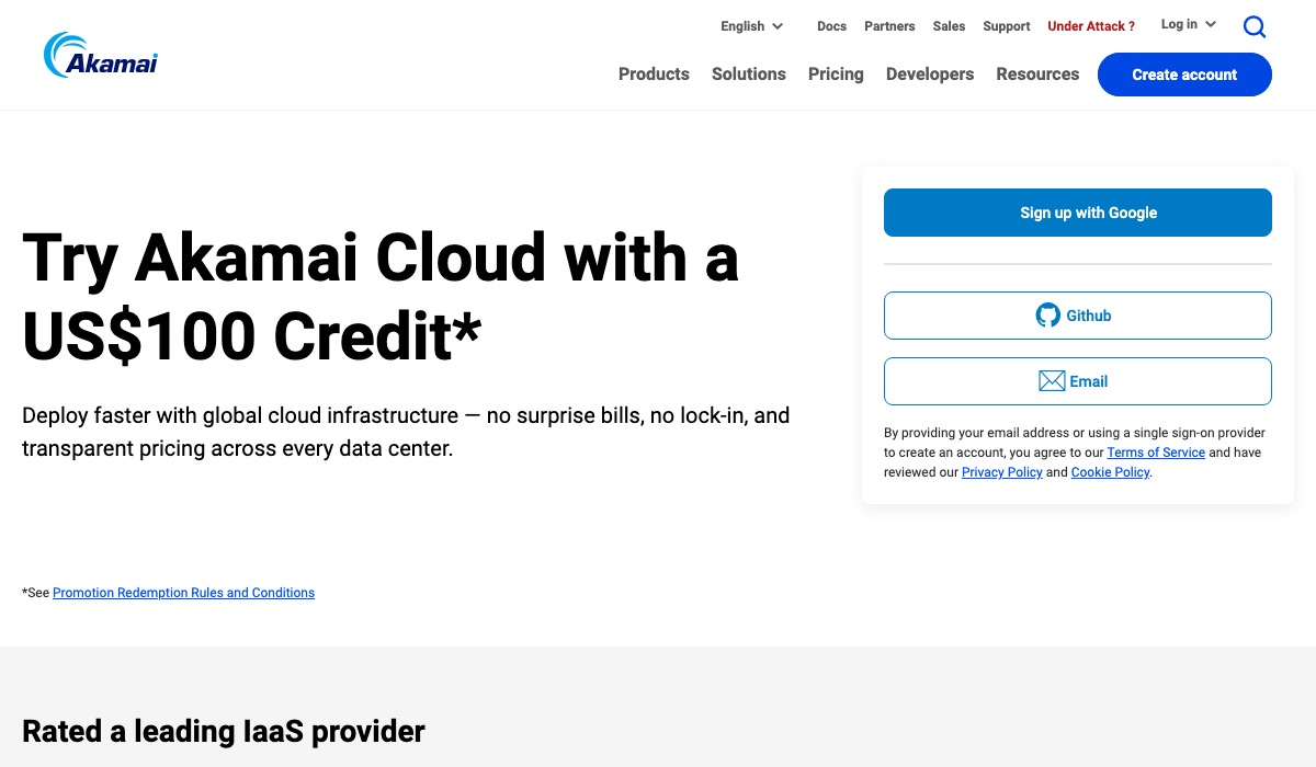 akamai cloud free trial
