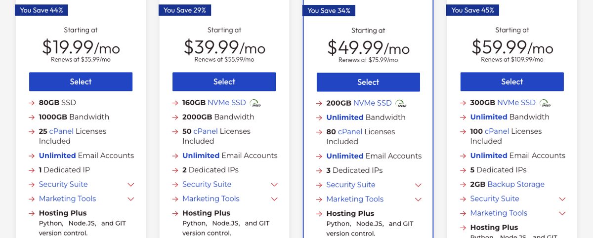 inmotion reseller hosting plans
