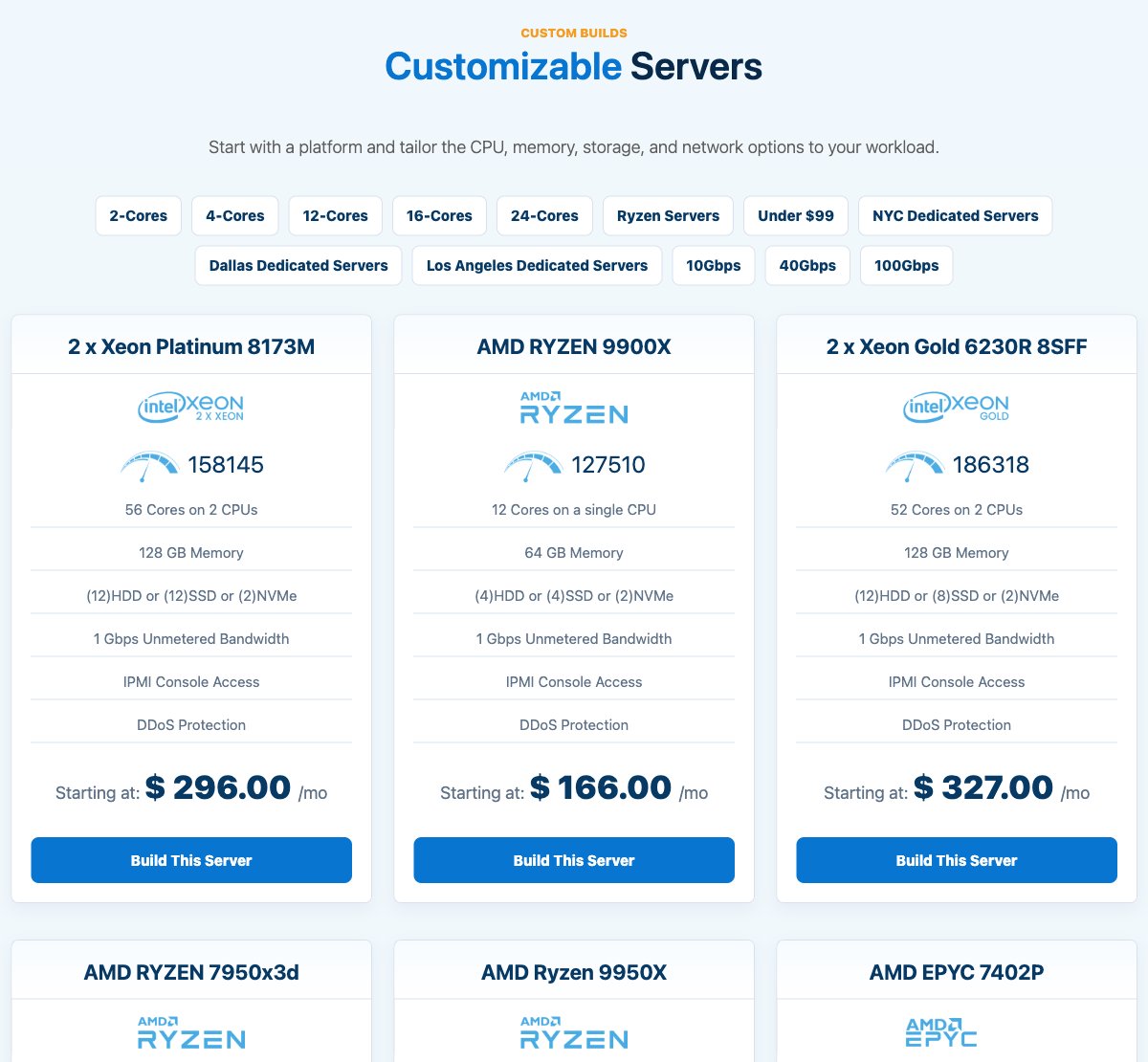 interserver custom dedicated servers 2026