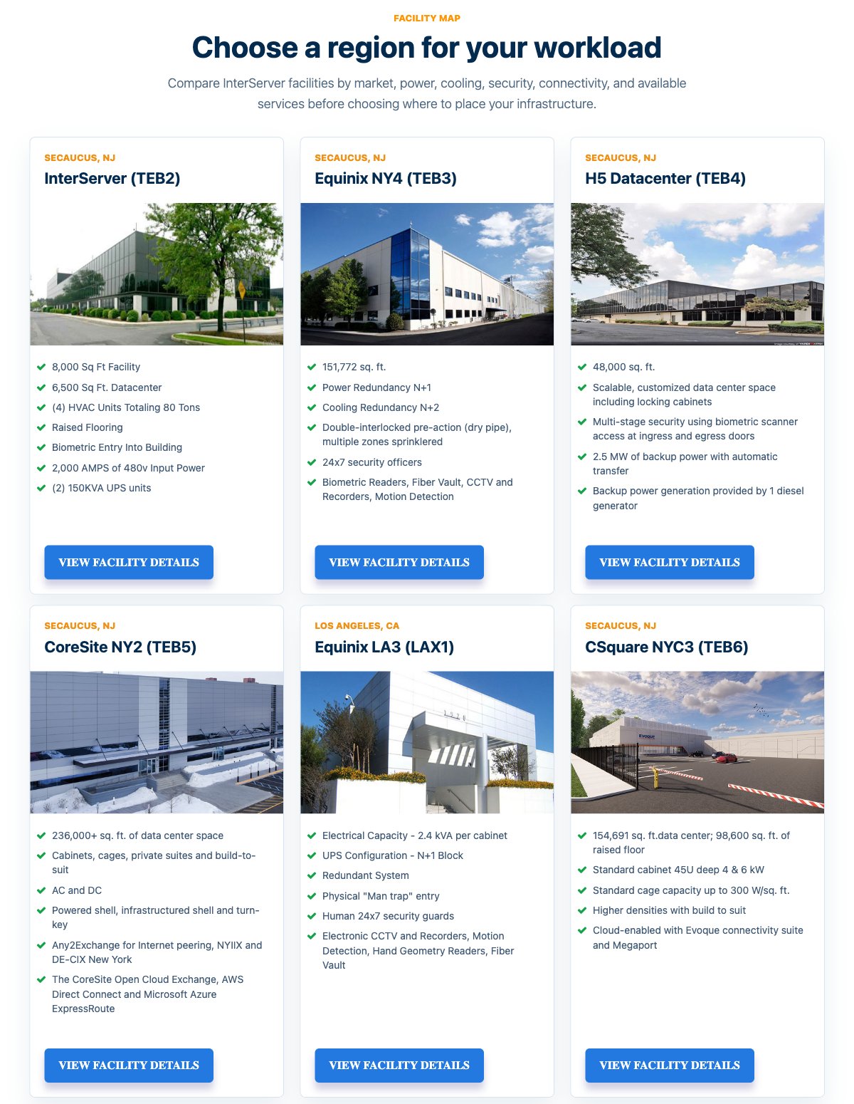 interserver data centers