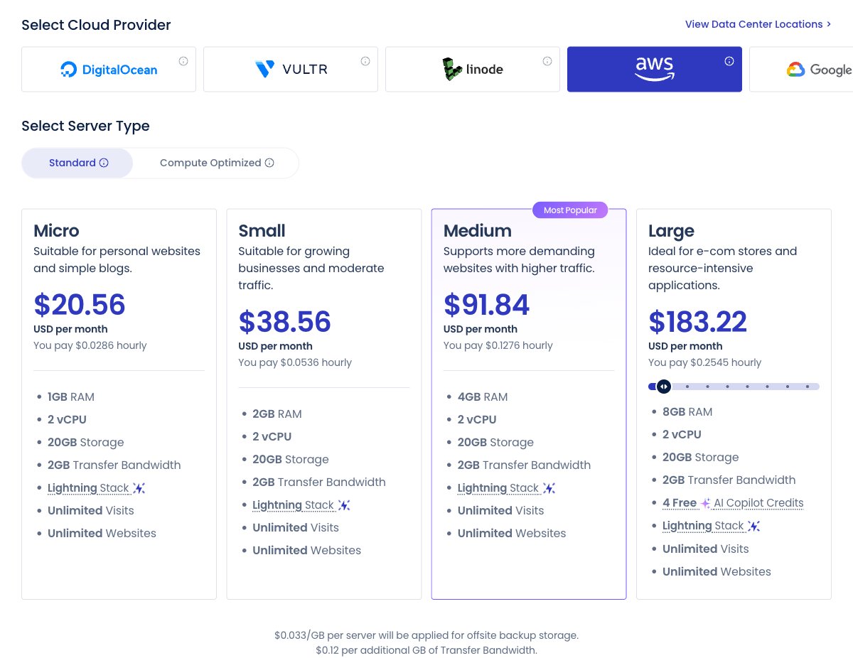 cloudways pricing aws