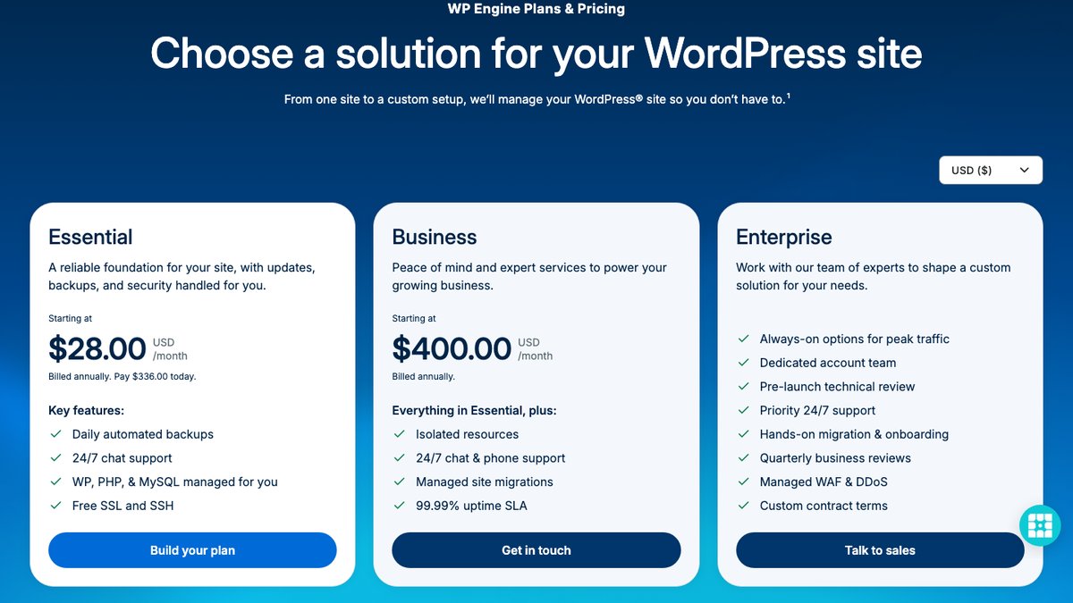 wpengine plans pricing 2026