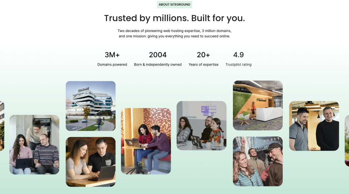 siteground about us page