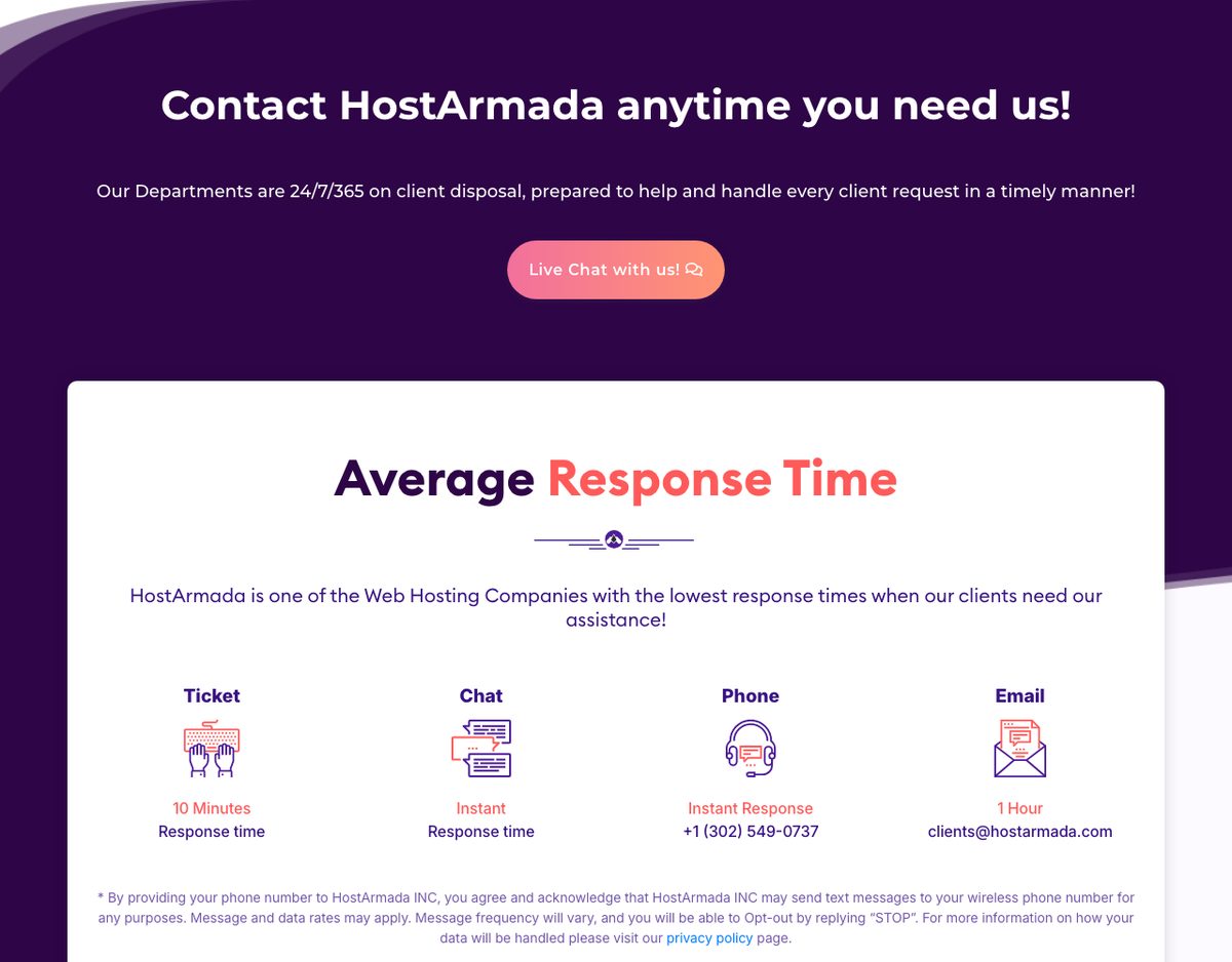 hostarmada support contact 2026