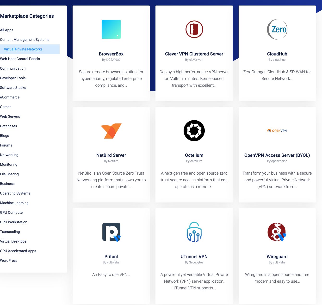 vultr vpn marketplace apps