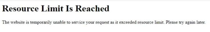 high traffic error