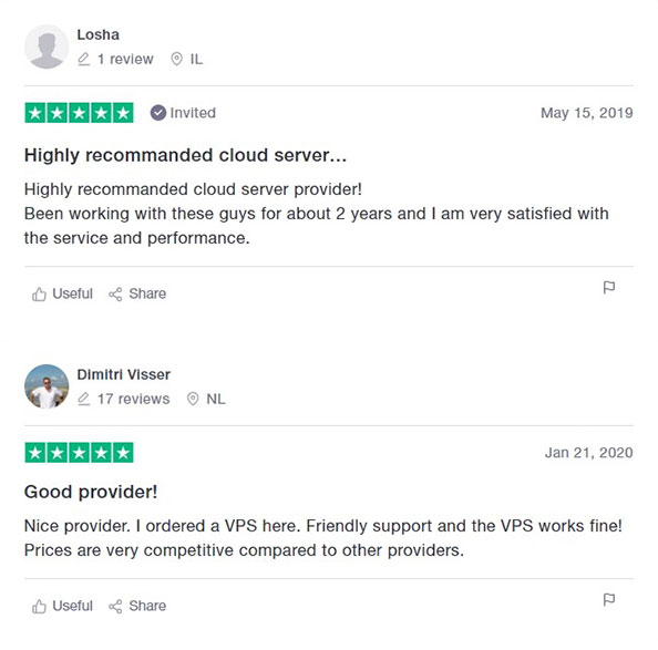 kamatera user reviews at trustpilot