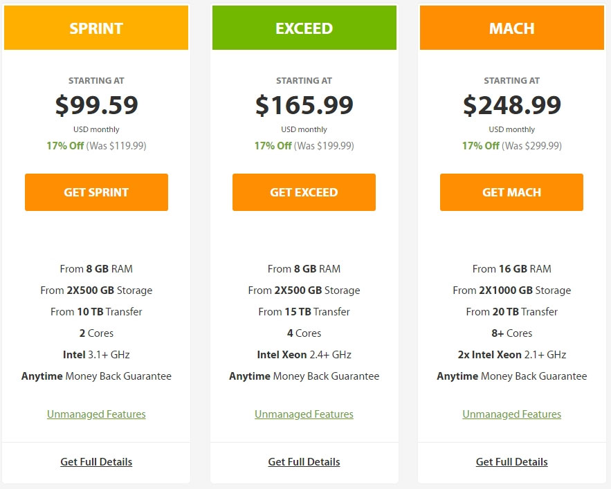 unmanaged dedicated hosting a2hosting