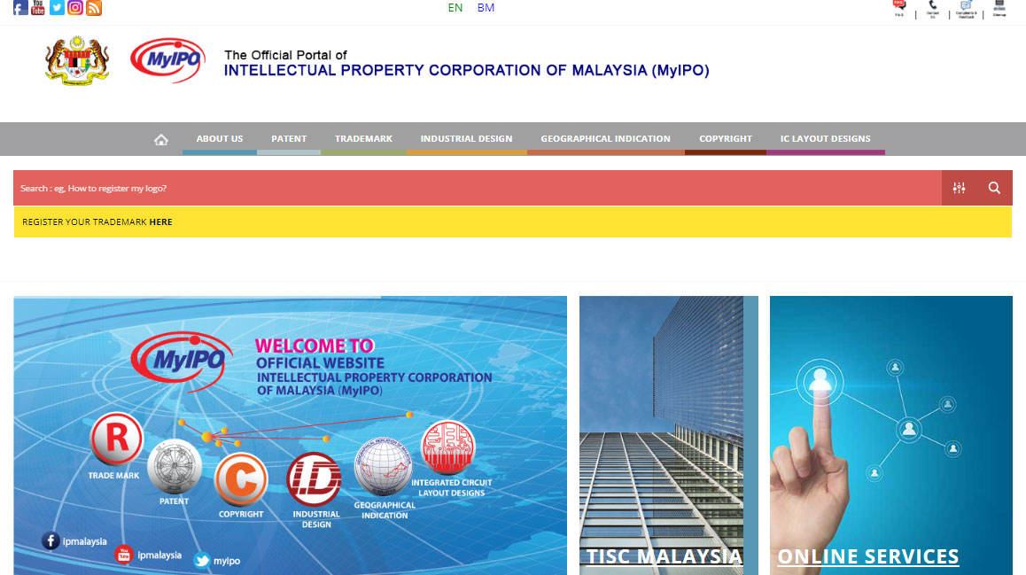 portal for local copyright laws regulated by myipo in malaysia