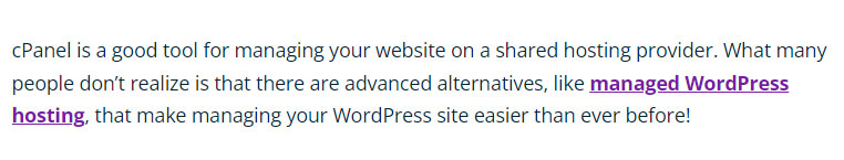 why wpengine doesnt use cpanel