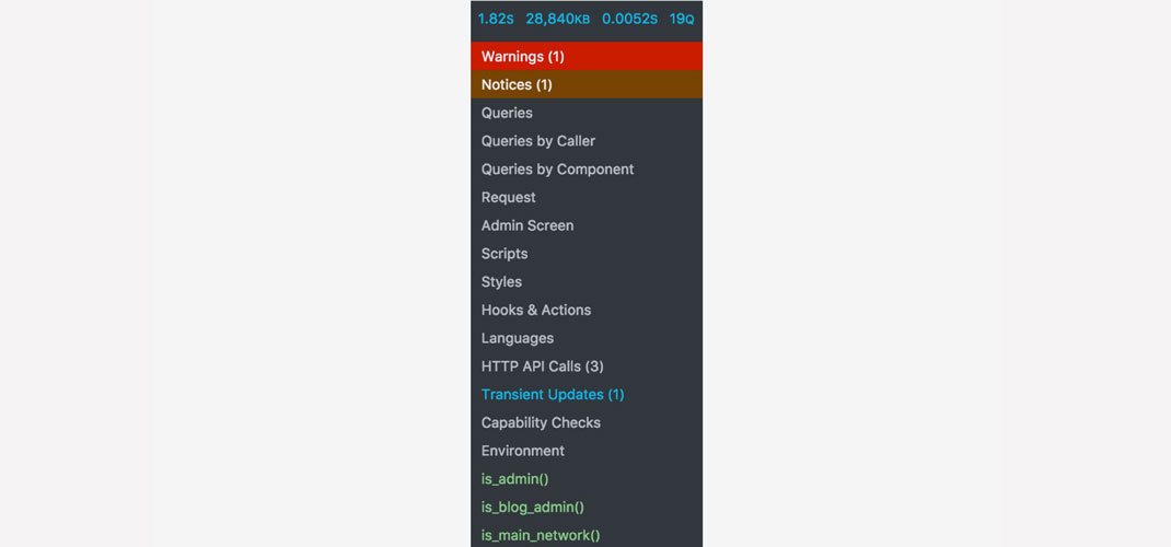 query monitor for finding slow scripts
