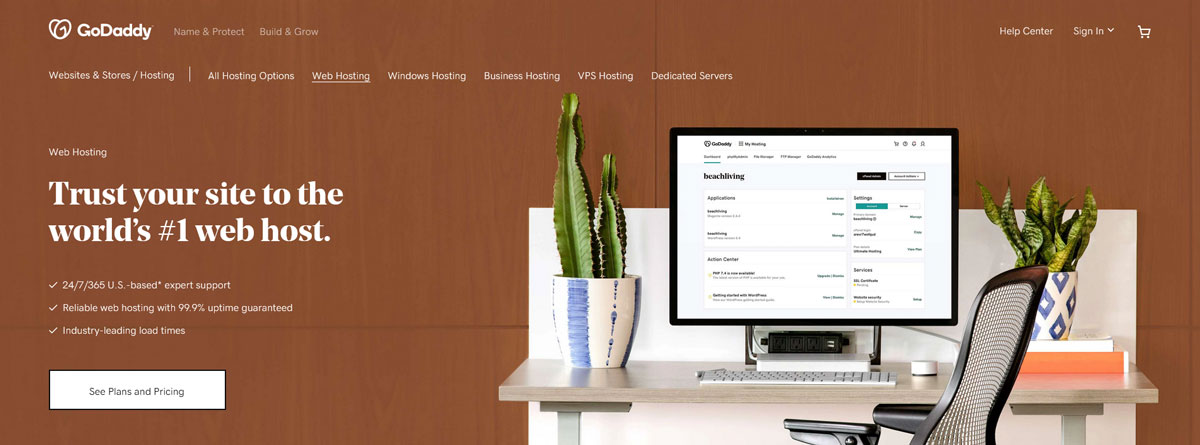 godaddy shared web hosting plan