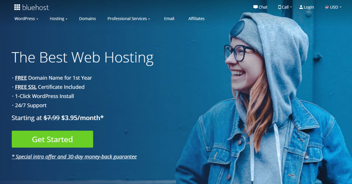 Bluehost Homepage Sign Up
