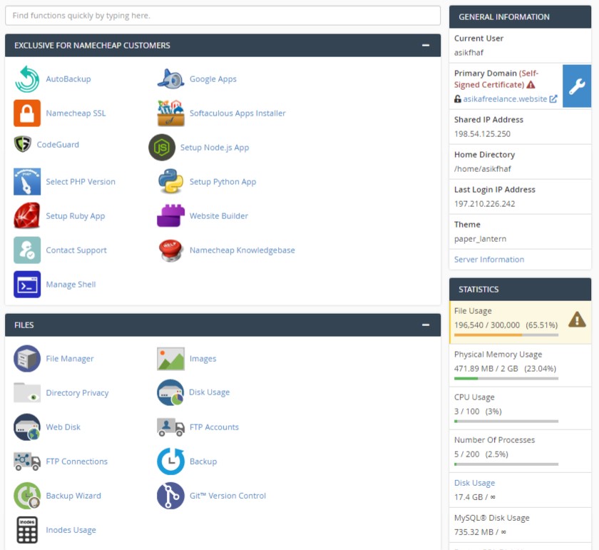 cPanel