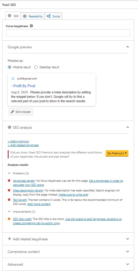 Yoast SEO WordPress Plugin