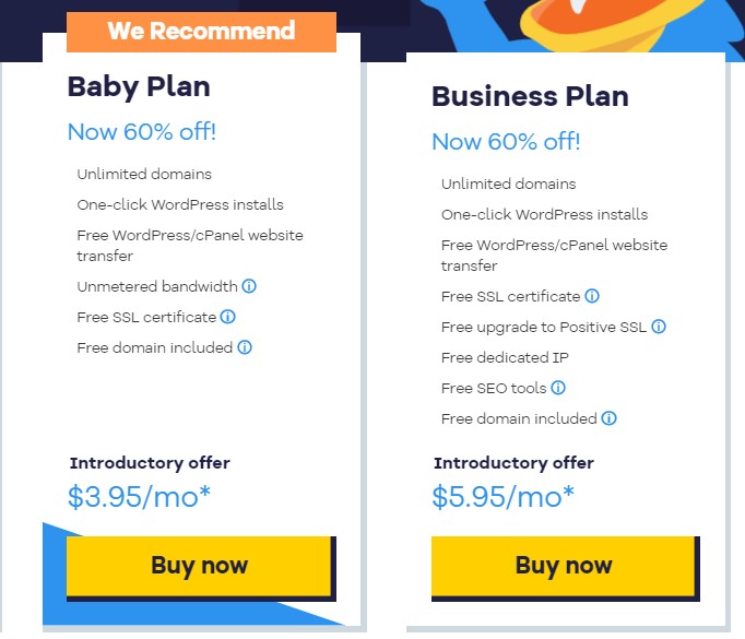 hostgator baby plan vs business plan
