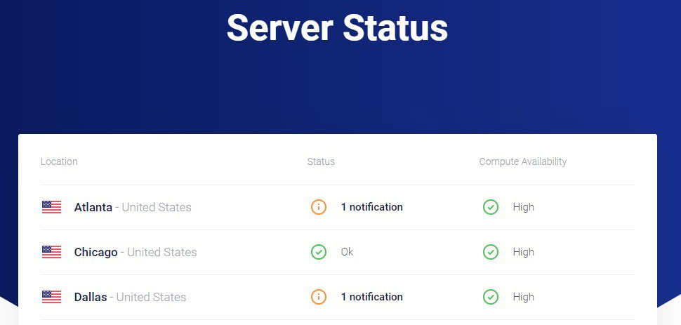 vultr server status