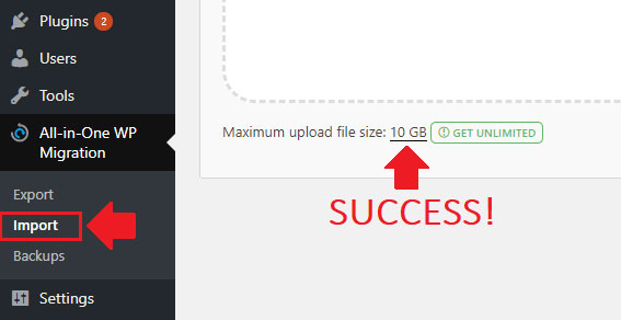 maximum upload limit increased