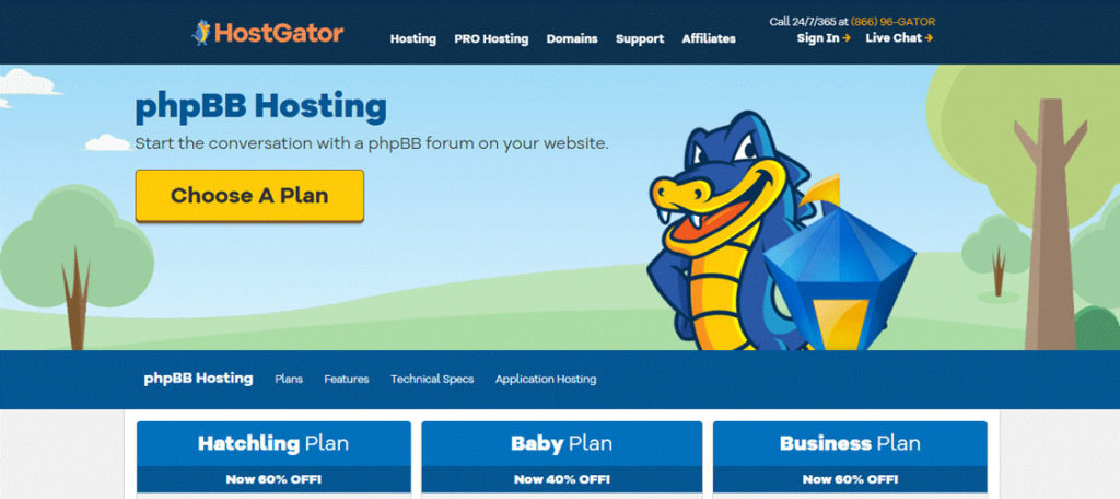 hostgator phpbb hosting