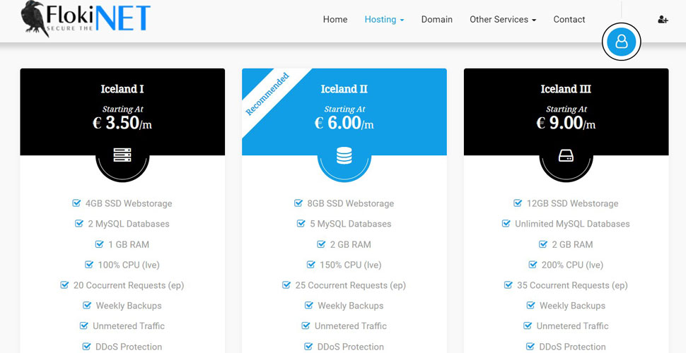 flokinet shared hosting plans