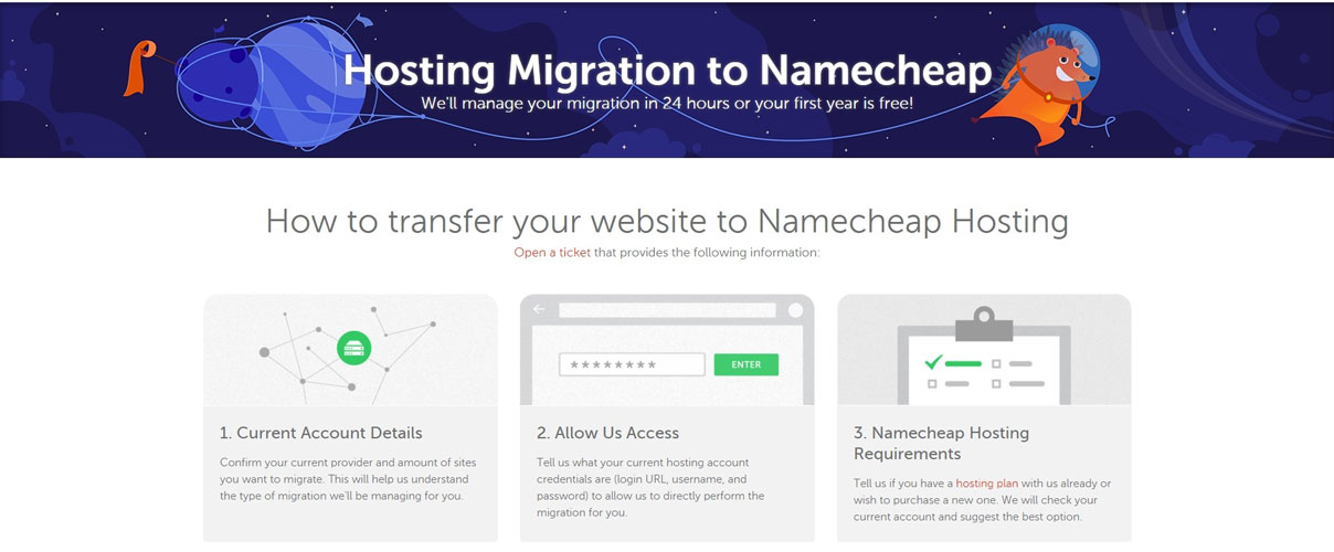 namecheap website transfer