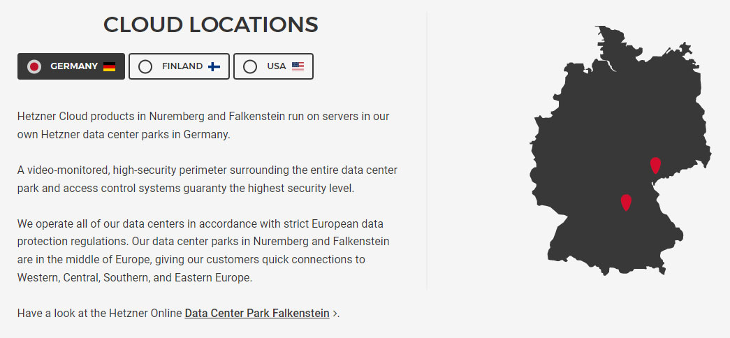 hetzner datacenter locations